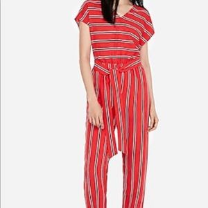 Express Red Stripe Jumpsuit. New with tags